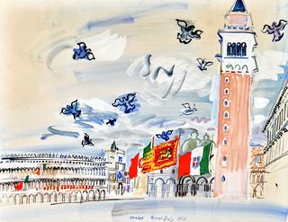 Piazza San Marco with Flags, Venice