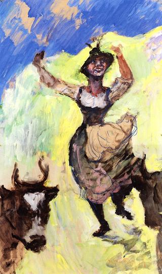 Bavarian Girl Dancing