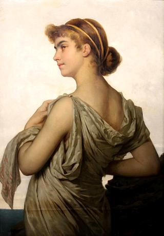 Portrait of a young lady in Grecian classical dress