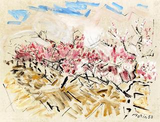 Peach Trees in Blossom, Saddle River District, New Jersey No. 1