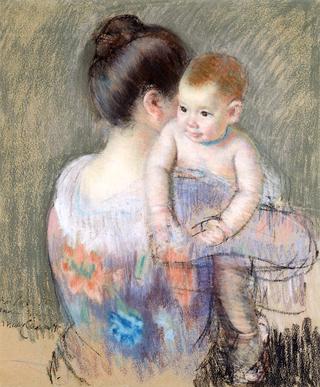 Baby Charles Looking over His Mother's Shoulder (No. 2)