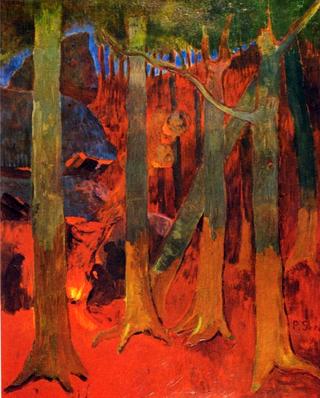 Le feu dans la forêt