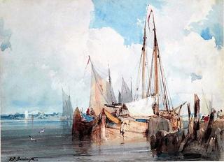 Fishing Boats moored in an Estuary