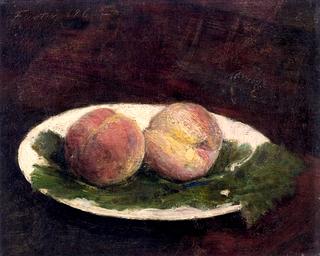 Two Peaches on a Plate