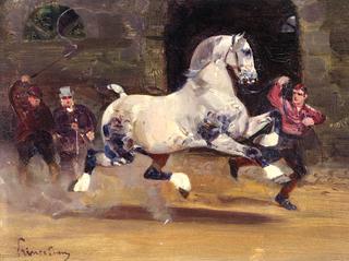 Jockey Driving His Horse