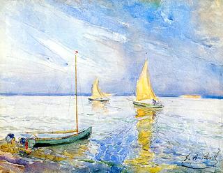 Sailboats by the Sea