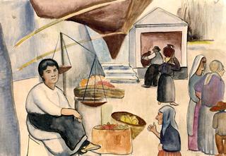 Market in Paola, Calabria