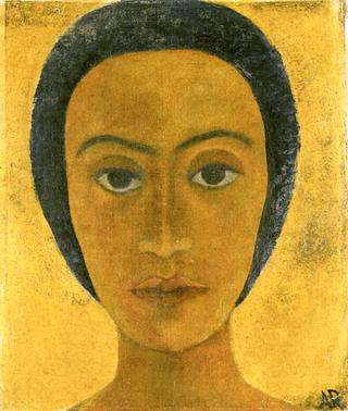 Roman Woman before a Golden Background
