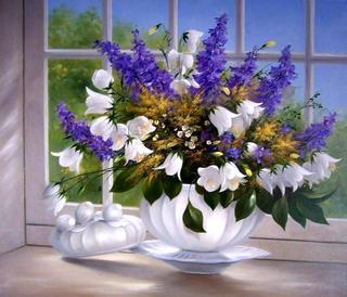 Window with Flowers