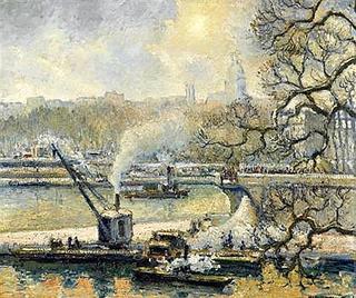 The quay Henri VI Paris- Sunset