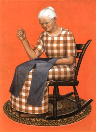 Grandma Mending