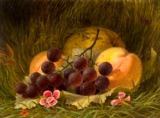 Still Life with Grapes and Peaches