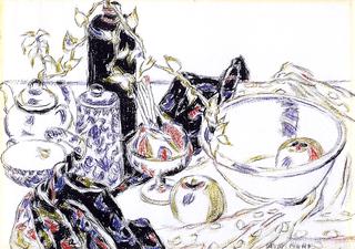 Still Life with Black Bottle
