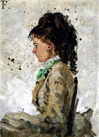 Portrait of the painter's first wife Ingeborg Charlotte Gad