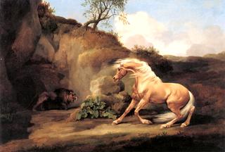 Horse Frightened by a Lion