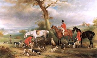 Thomas Wilkinson, M.F.H., with the Hurworth Foxhounds