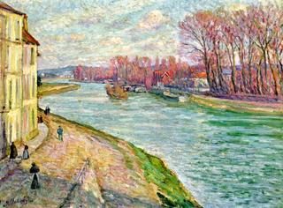 Figures on the Quay of the Marne