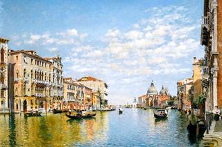 Gondoliers on the Grand Canal, Venice