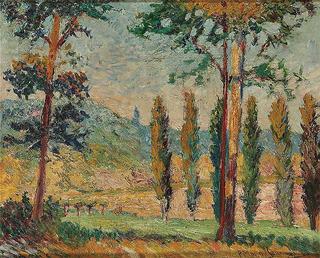 Landscape with Poplars