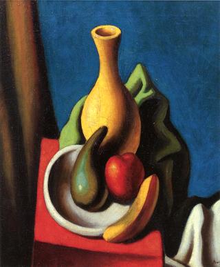 Still Life with Vase and Fruit