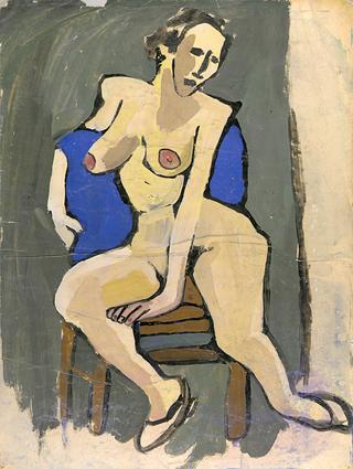 Female Nude Seated on Chair