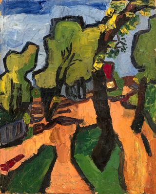 Landscape with Road and Trees