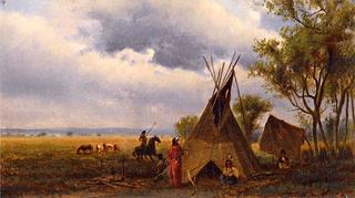Landscape with Teepee and Indians