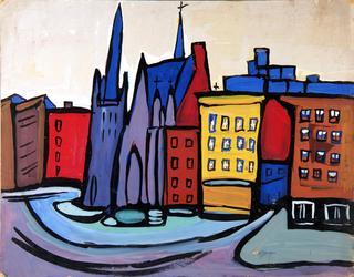 Harlem Cityscape with Church