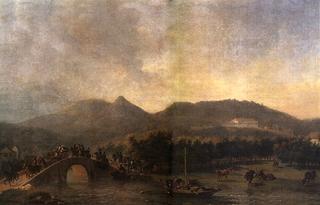 The royal procession's crossing de Maracanã bridge