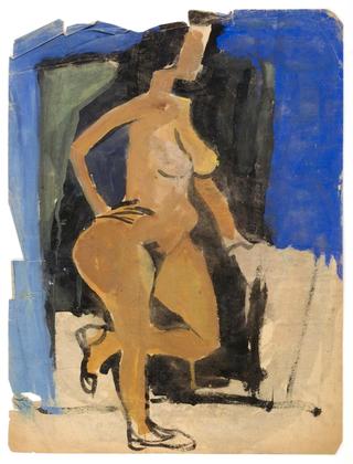 Standing Female Nude in Profile