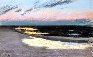 Crépuscule sur la plage