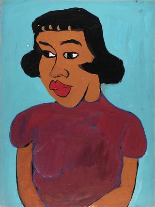 Woman in a Maroon Blouse