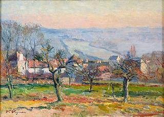 Country Village with river