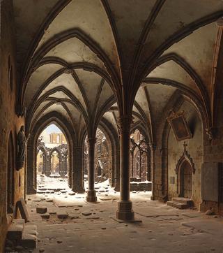 Cloister Ruins in Winter
