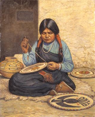 霍皮妇女编织牌匾