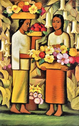 Mujeres con Flores (Grande)