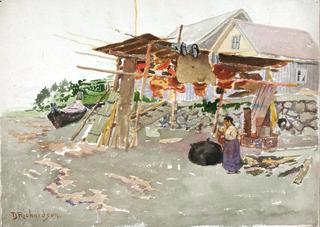 Salmon Drying, Indian Village, Alaska