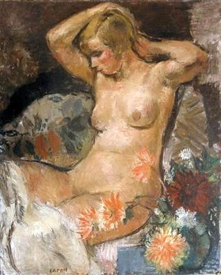 Nude with Flowers