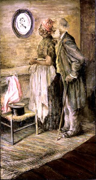The Old Couple Looking at a Portrait of Lincoln