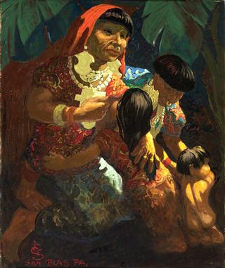 巴拿马圣布拉斯的印第安人