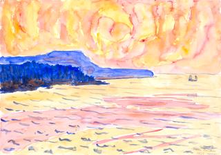 Watercolor no. 06, Blue Coast