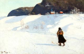 Girl Skiing