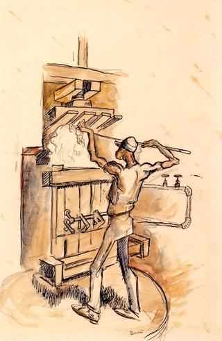 Poking Stick in Cotton Gin