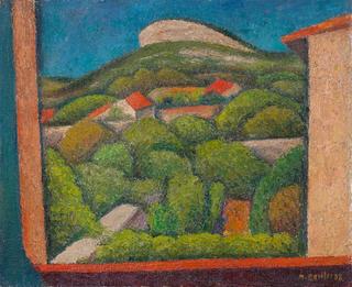 Landscape through a window