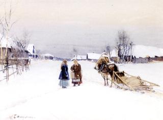 Village in Winter
