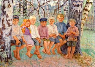 Children on a Bench