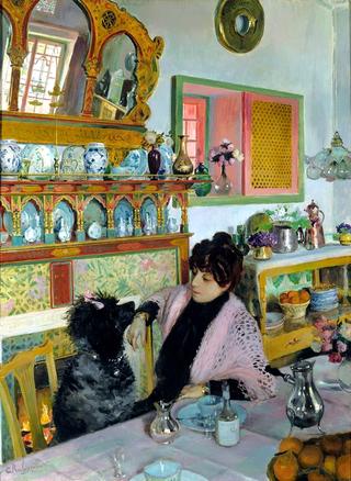 Marie Rochegrosse dans la Salle à Manger