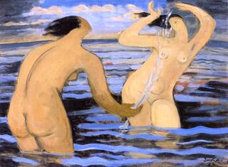 Bathers Splashing