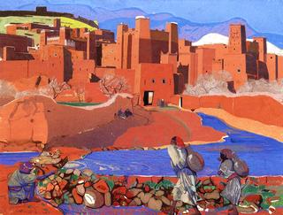 Aït ben Addou, Vallée dl l'oued Mellah, Grand Atalas, La Séguia