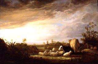 Sunset near Dordrecht